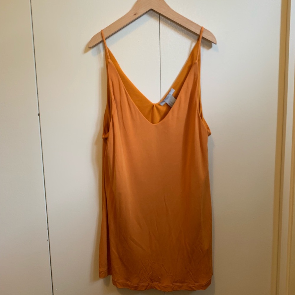 H&M orange/yellow flowy tank top.